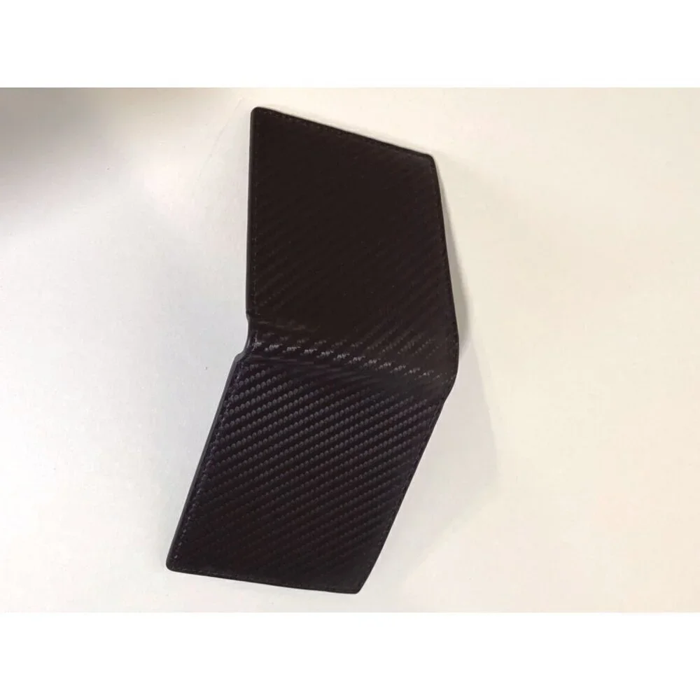 Men’s Bifold Black Wallet Interior Card Slots ID Window NWB‎